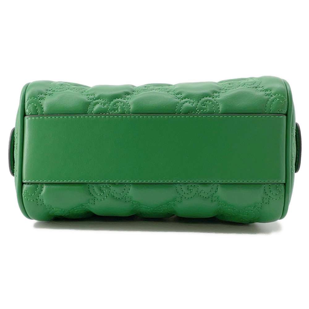 GUCCI GGMatelasse 2wayTravel Bag Green 702251 Leather Size Mini