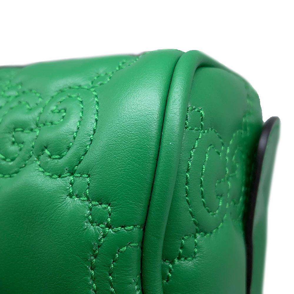GUCCI GGMatelasse 2wayTravel Bag Green 702251 Leather Size Mini