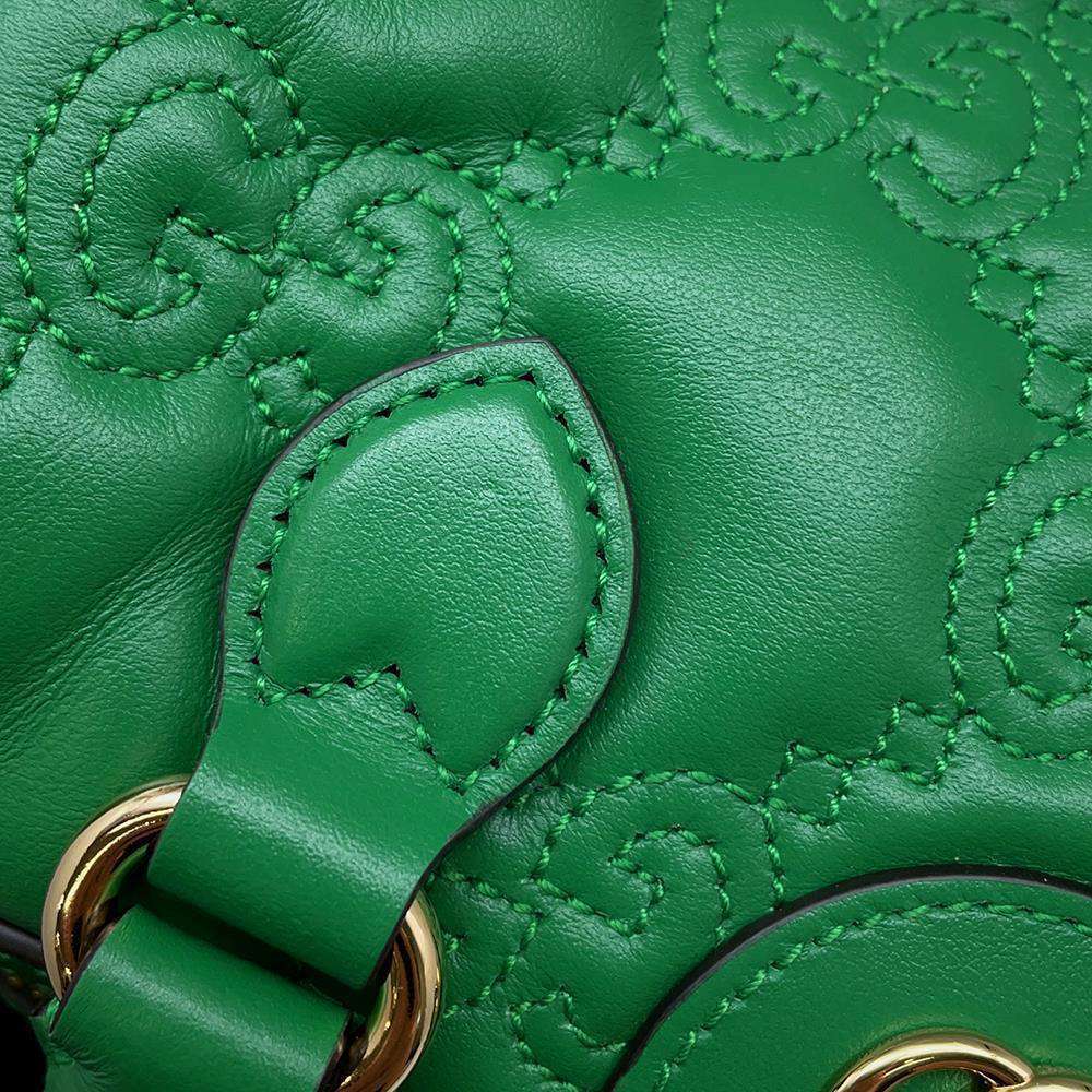 GUCCI GGMatelasse 2wayTravel Bag Green 702251 Leather Size Mini