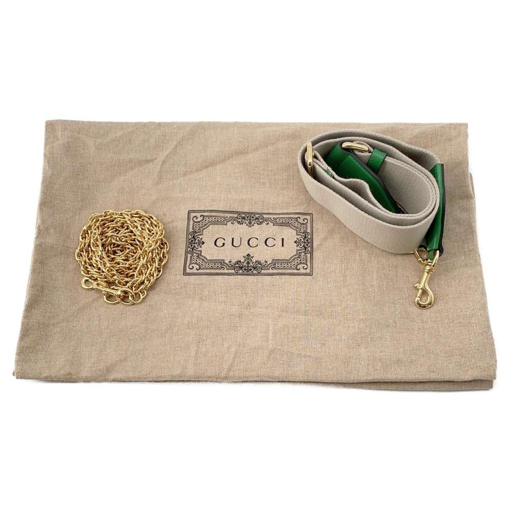 GUCCI GGMatelasse 2wayTravel Bag Green 702251 Leather Size Mini