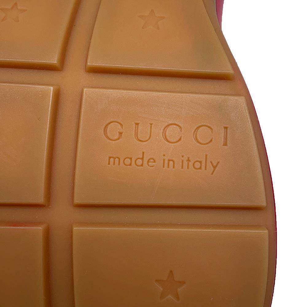 GUCCI Lighton Cherie Line Sneakers White/Red/Green 643491 Leather Size 8