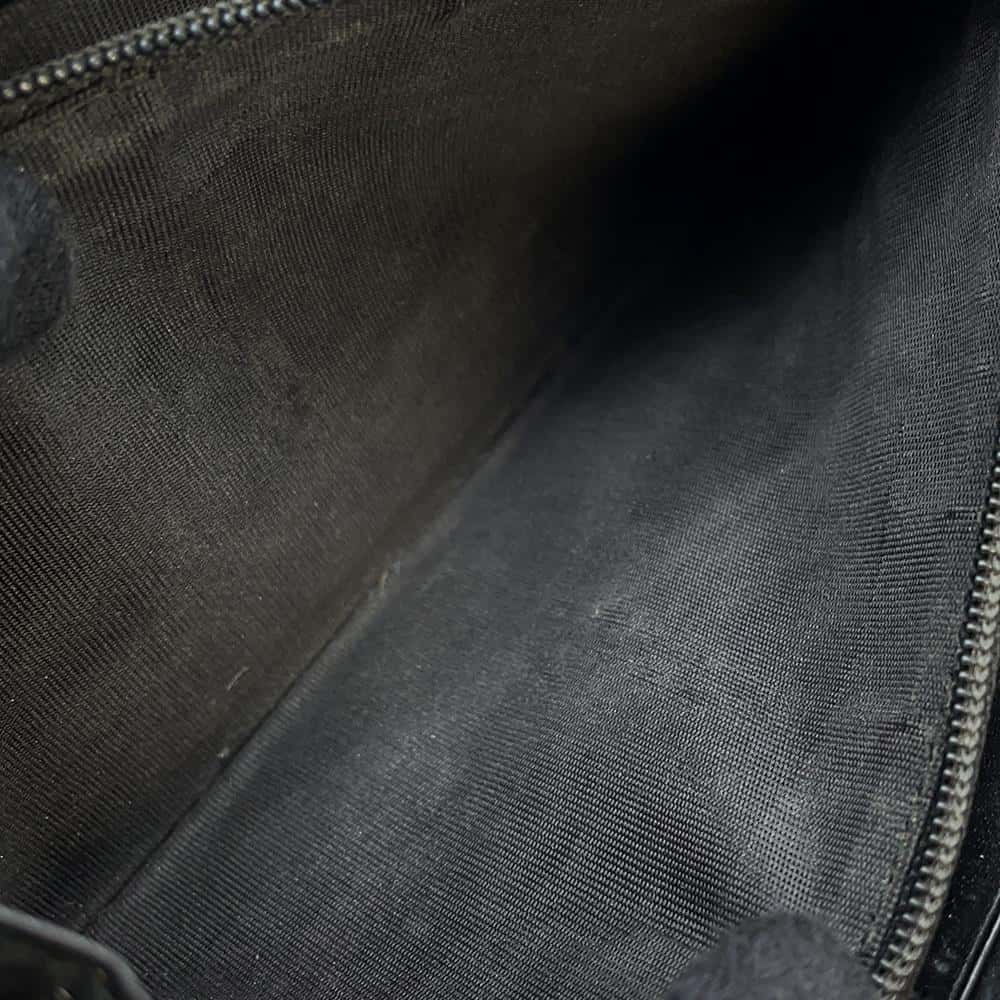 GUCCI Guccissima Zip AroundNagazaiCloth Black 388680 Leather