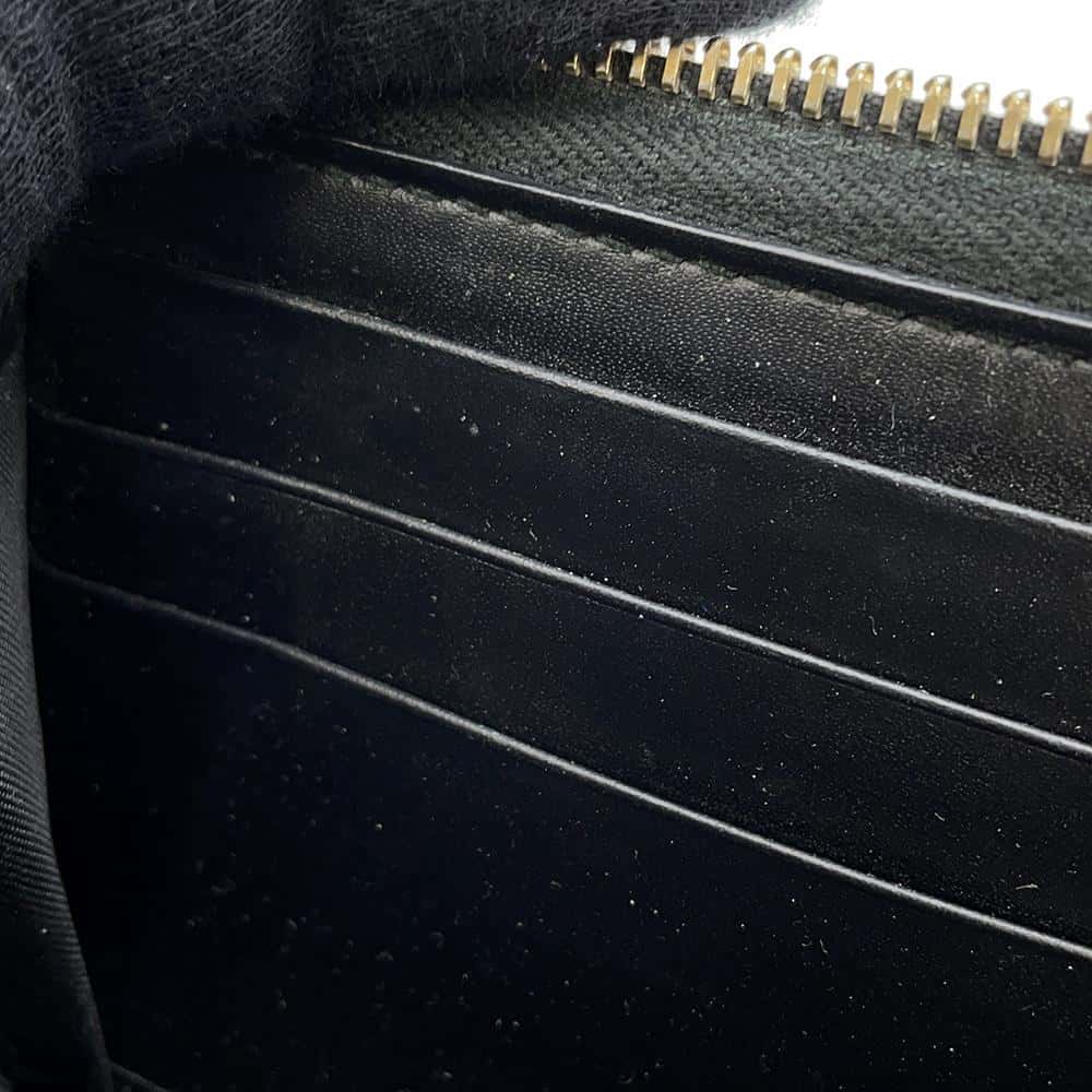 GUCCI Guccissima Zip AroundNagazaiCloth Black 388680 Leather