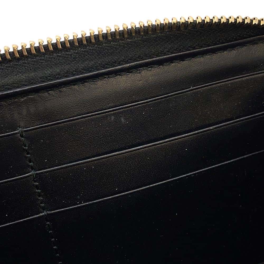 GUCCI Guccissima Zip AroundNagazaiCloth Black 388680 Leather