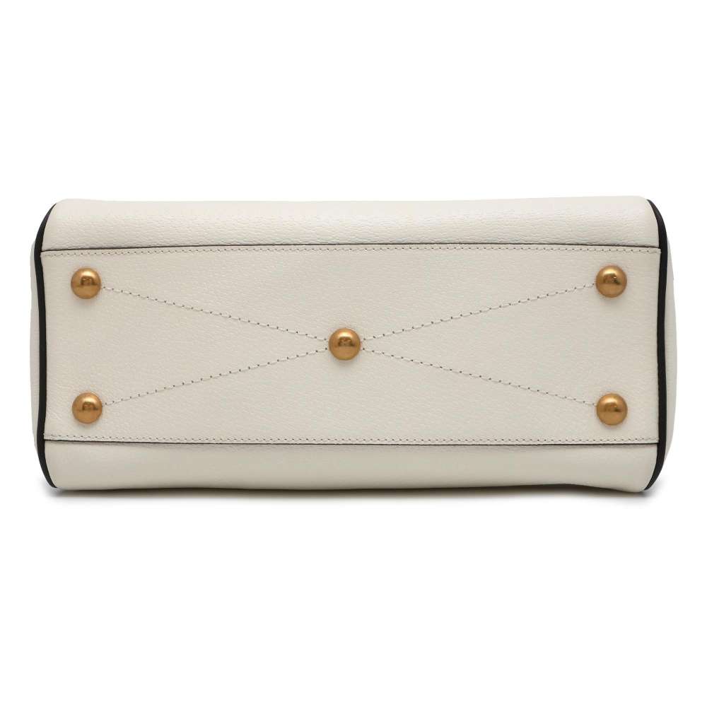 GUCCI Mini Duffle Bag Adidas collaboration White/Black 702397 Leather