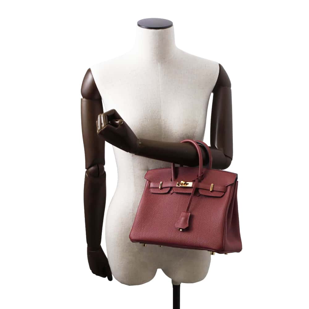 HERMES Birkin Rouge H Togo Leather Size 25