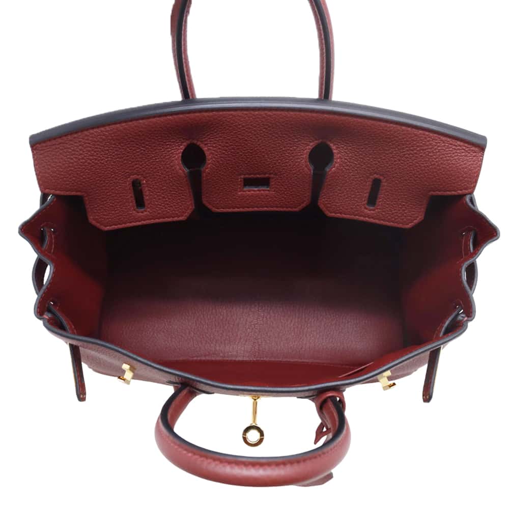 HERMES Birkin Rouge H Togo Leather Size 25