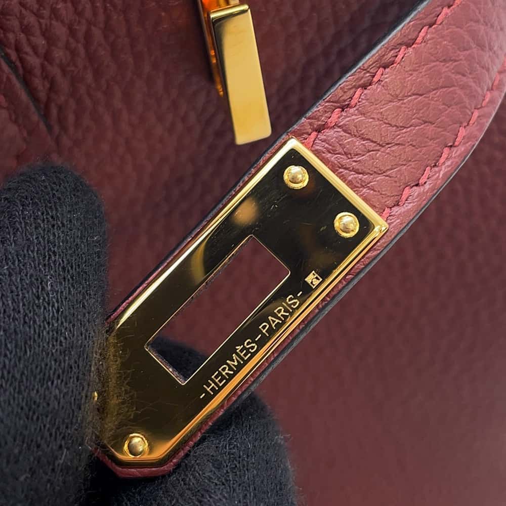 HERMES Birkin Rouge H Togo Leather Size 25