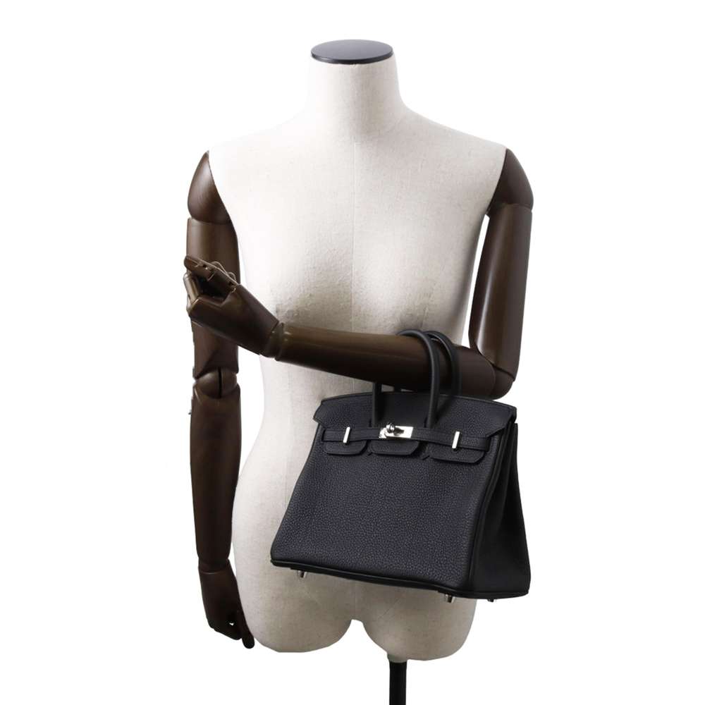 HERMES Birkin Black Togo Leather Size 25