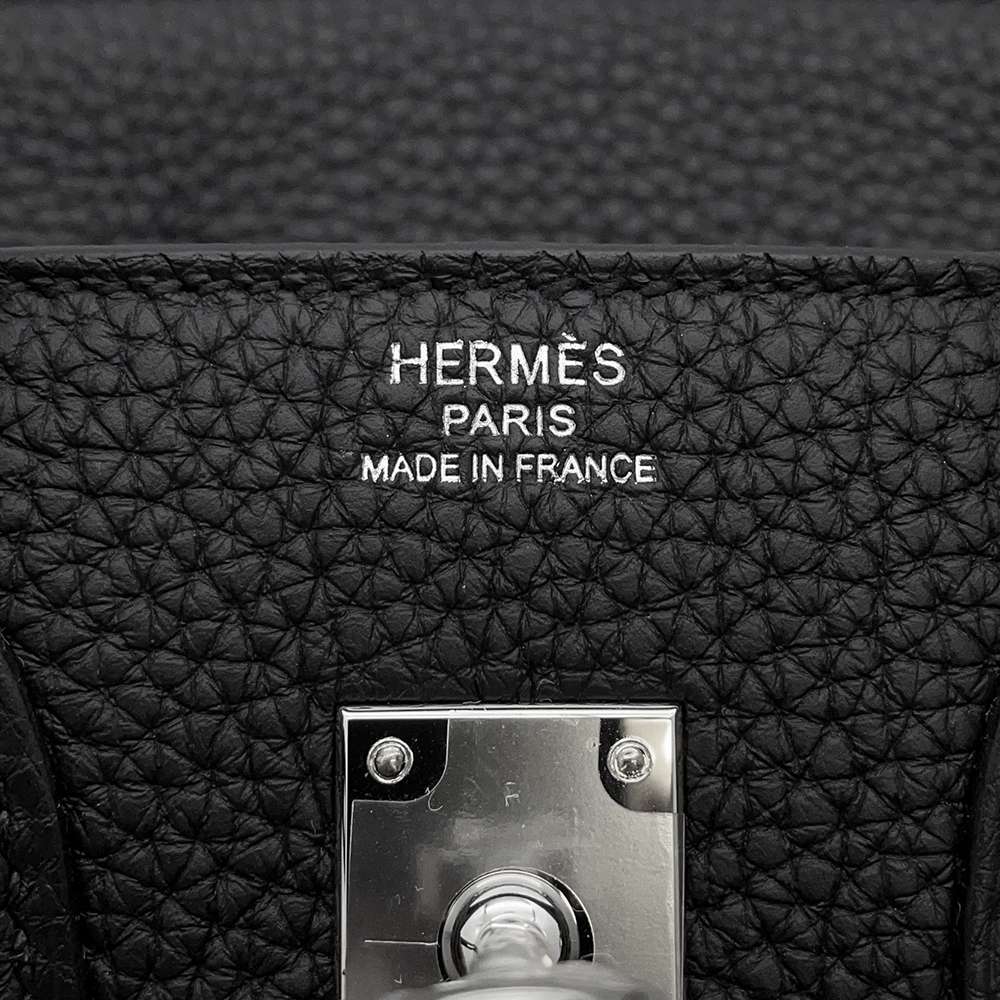 HERMES Birkin Black Togo Leather Size 25