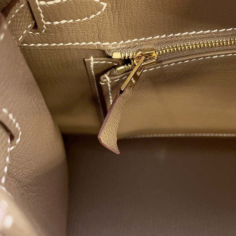 HERMES Birkin Sellier Etoupe Epsom Size 25