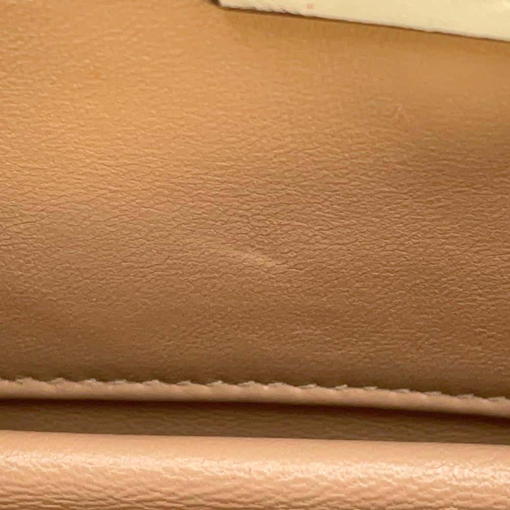 GUCCI Broadway ChainShoulder Bag White 453778 Leather Faux Pearl  Rhinestone