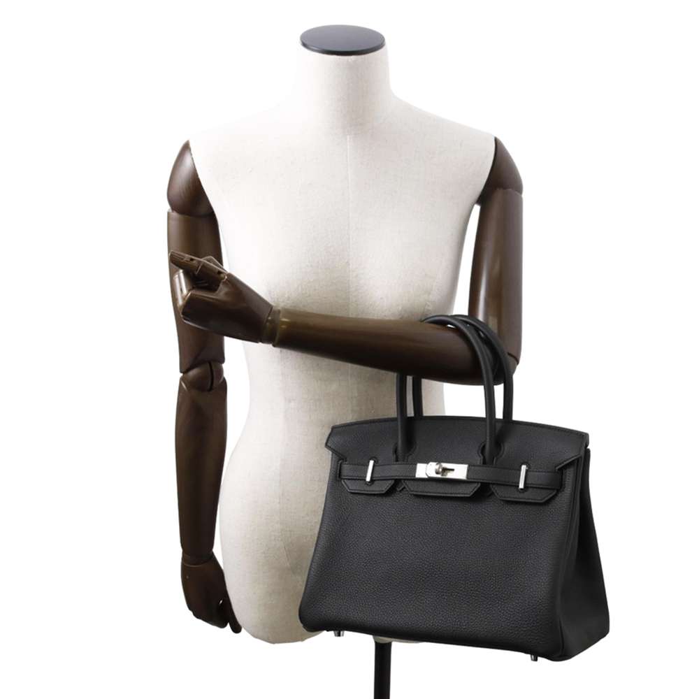 HERMES Birkin Black Togo Leather Size 30