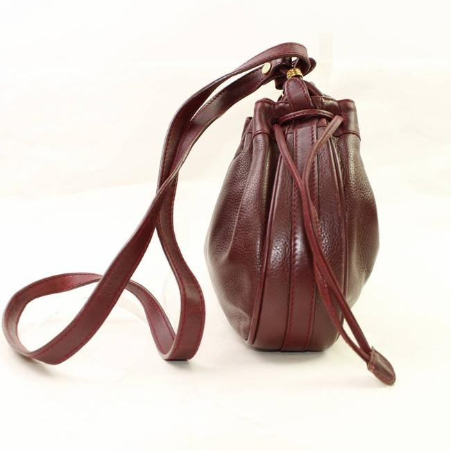 Gucci Bucket Bag Drawstring Burgundy Leather Satchel