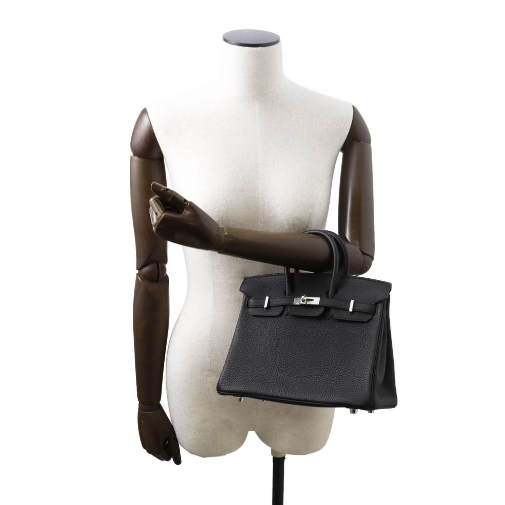 HERMES Birkin Black Togo Leather Size 25