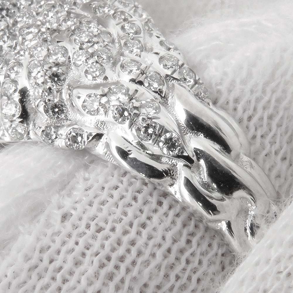GUCCI Lion Head Aquamarine Ring Size #9 18K White Gold
