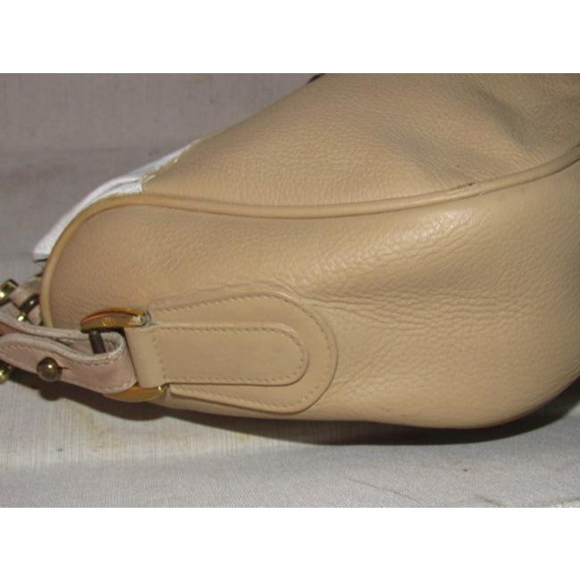 Gucci Vintage White And Camel Leather Cross Body Bag