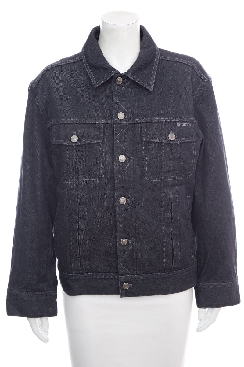 Louis Vuitton Dark Denim Button Up Jacket SZ 52