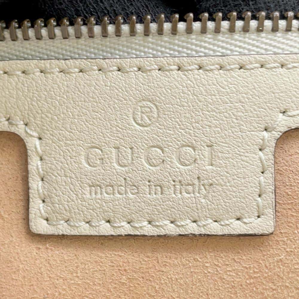 GUCCI Diana Bamboo Handbag White 750396 Leather Size Small