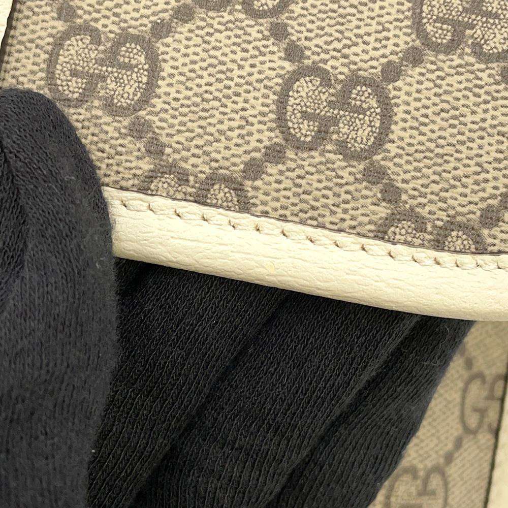 GUCCI GG Supreme Ophidia belt bag White/Beige 674081 GG SupremeCanvas Leather