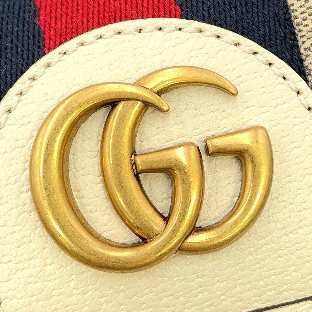 GUCCI GG Supreme Ophidia belt bag White/Beige 674081 GG SupremeCanvas Leather