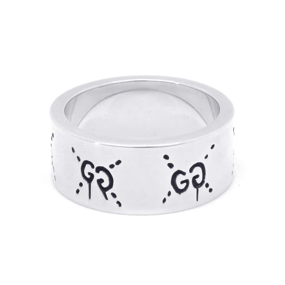 GUCCI Ghost Silver Ring Silver Ring Size 20 SV925