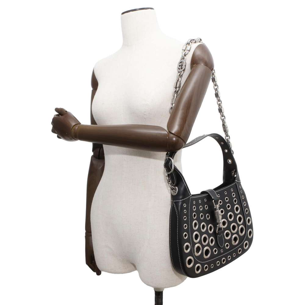GUCCI Jackie 1961 2wayBag HA HA HACollaboration Black 703744 Leather Size Small