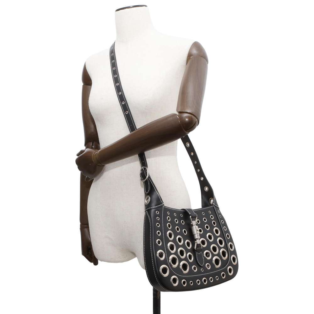 GUCCI Jackie 1961 2wayBag HA HA HACollaboration Black 703744 Leather Size Small
