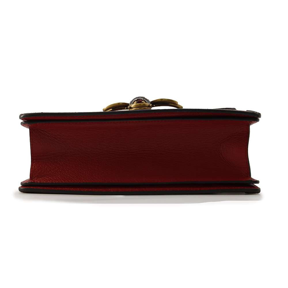 GUCCI GG Supreme Queen Margaret 2waBag Beige/Red 476541 GG SupremeCanvas Leather