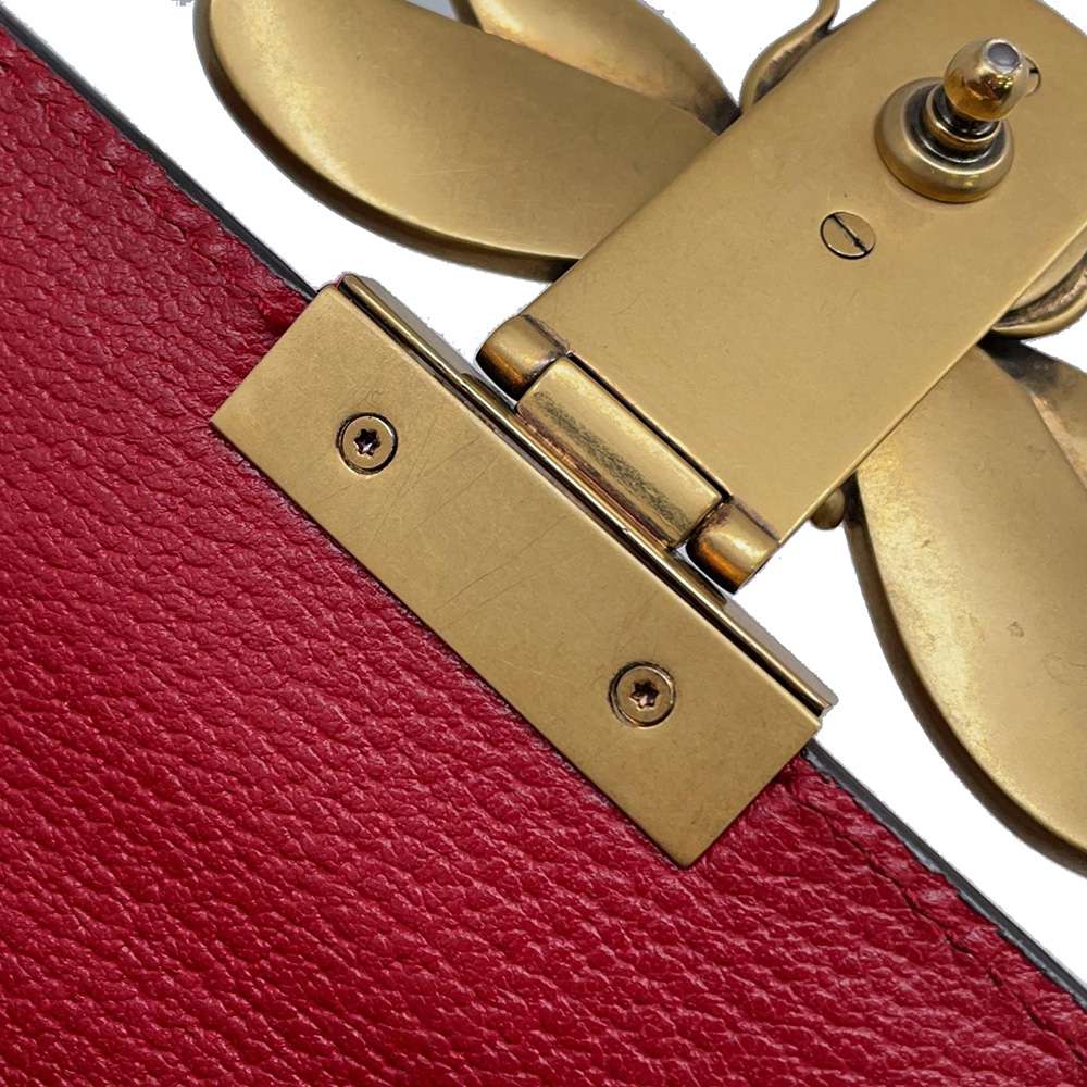GUCCI GG Supreme Queen Margaret 2waBag Beige/Red 476541 GG SupremeCanvas Leather