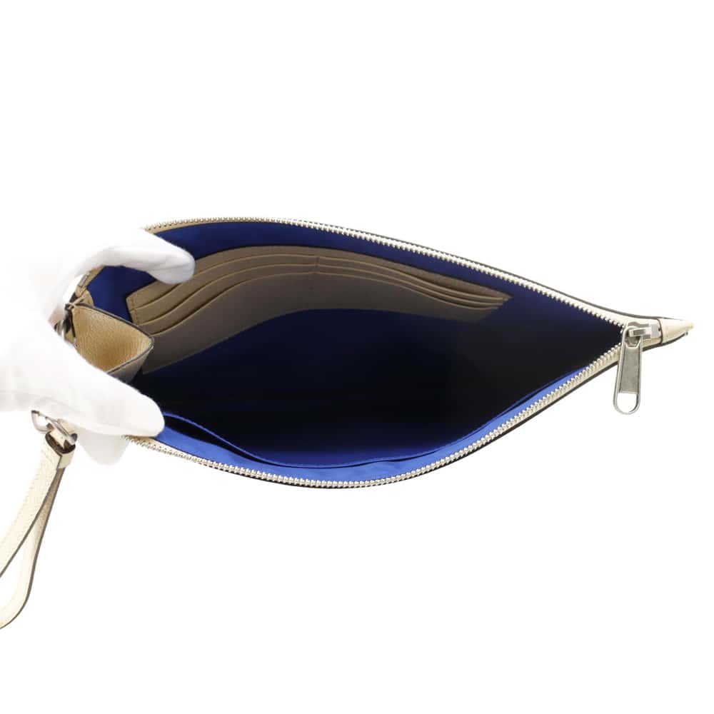 GUCCI Off the Grid Clutch Bag Blue/Ivory 625598 Nylon
