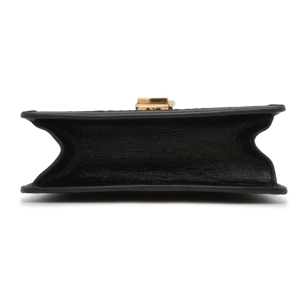 GUCCI Silvi Black 470270 Velour Leather