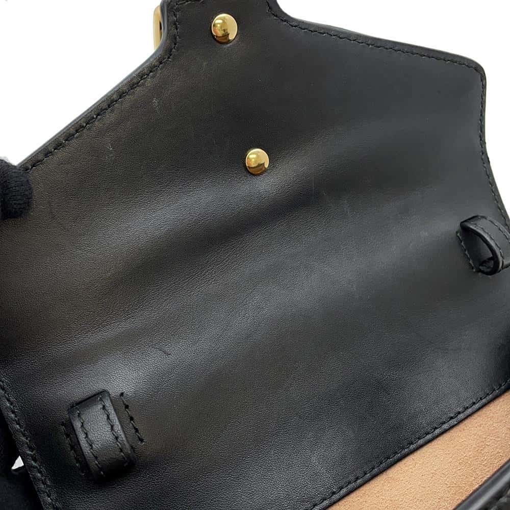 GUCCI Silvi Black 470270 Velour Leather