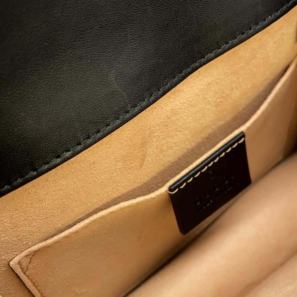 GUCCI Silvi Black 470270 Velour Leather