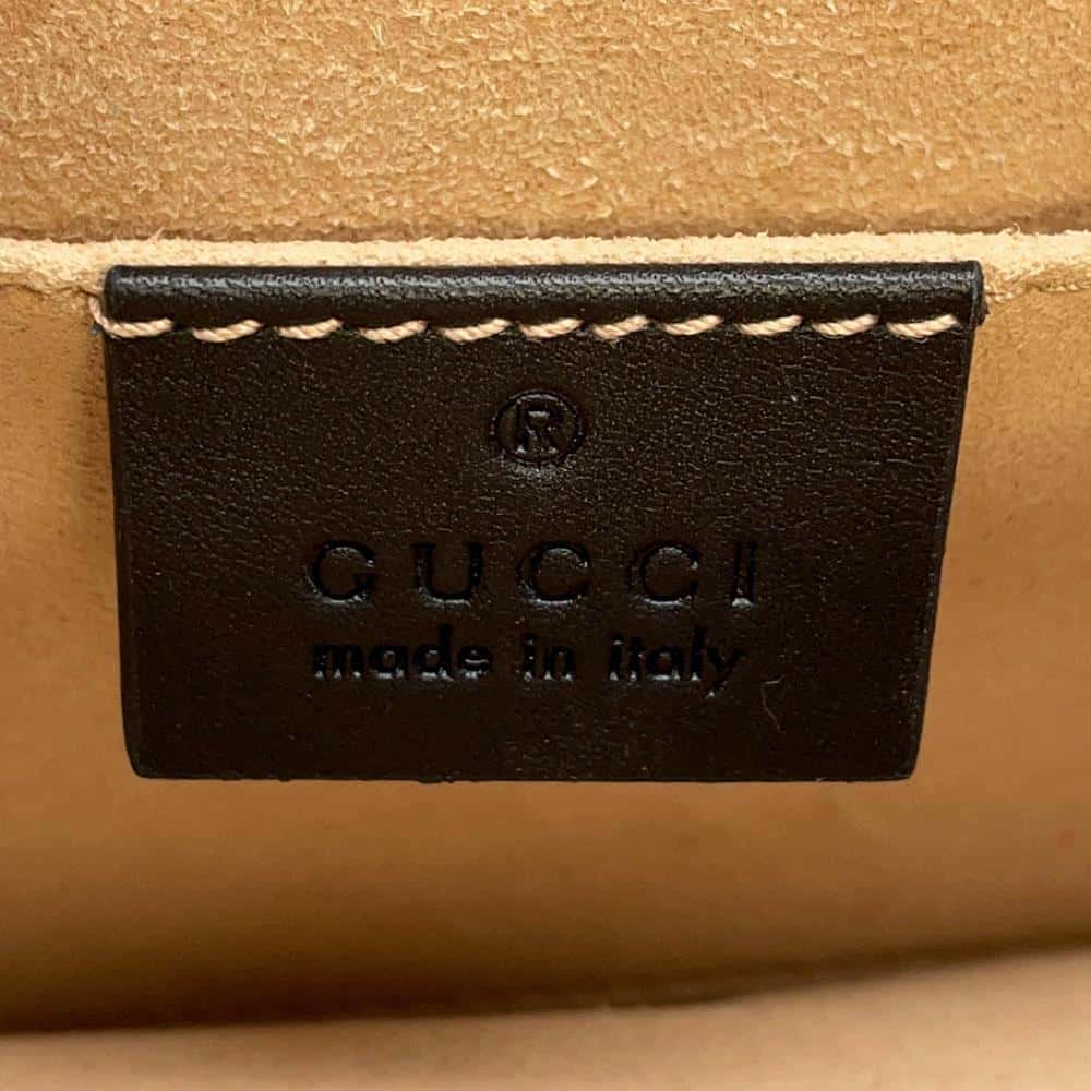 GUCCI Silvi Black 470270 Velour Leather