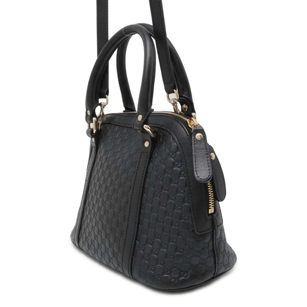 GUCCI Micro Gucci Shima Handbag Black 449654 Leather