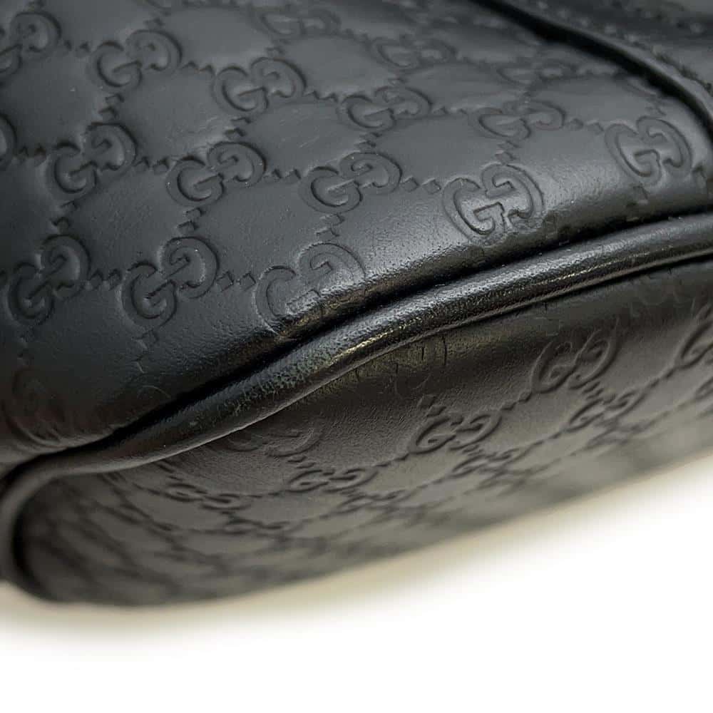 GUCCI Micro Gucci Shima Handbag Black 449654 Leather