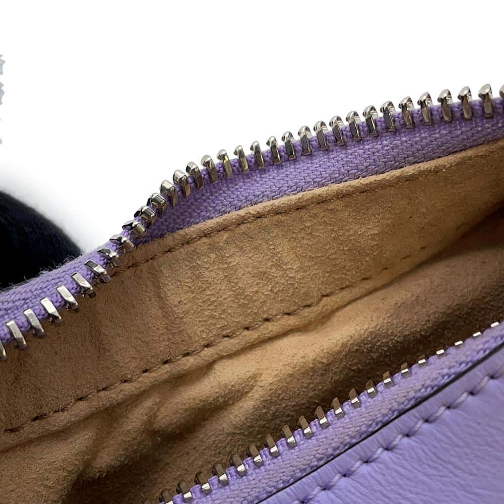 GUCCI GG Marmont Handbag Half Moon Purple 699514 Leather