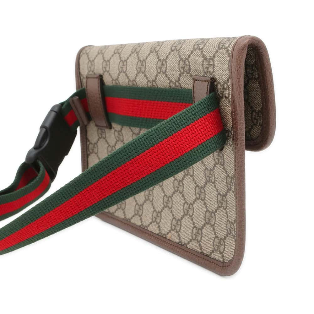GUCCI Neo Vintage GG Supreme Belt Bag Beige 493930 PVC Leather