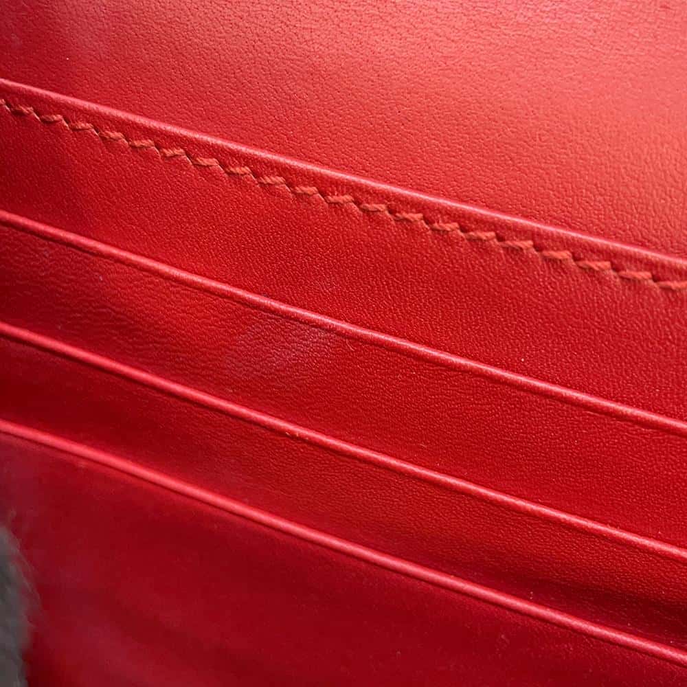 GUCCI Chain Wallet Queen Margaret Bee Red/White/Navy 476079 Leather