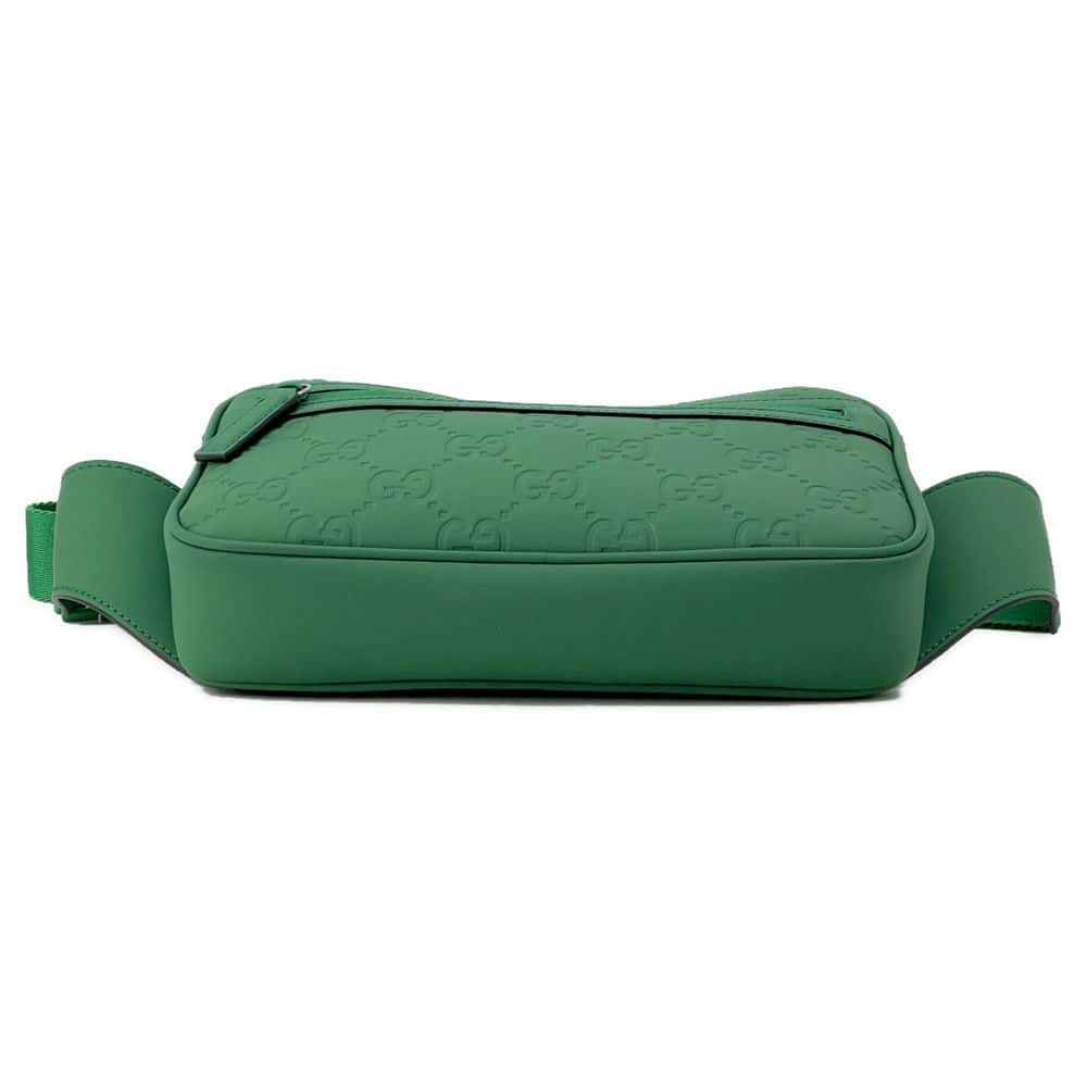 GUCCI GG rubber effect belt bag Green 771422 GG Rubber
