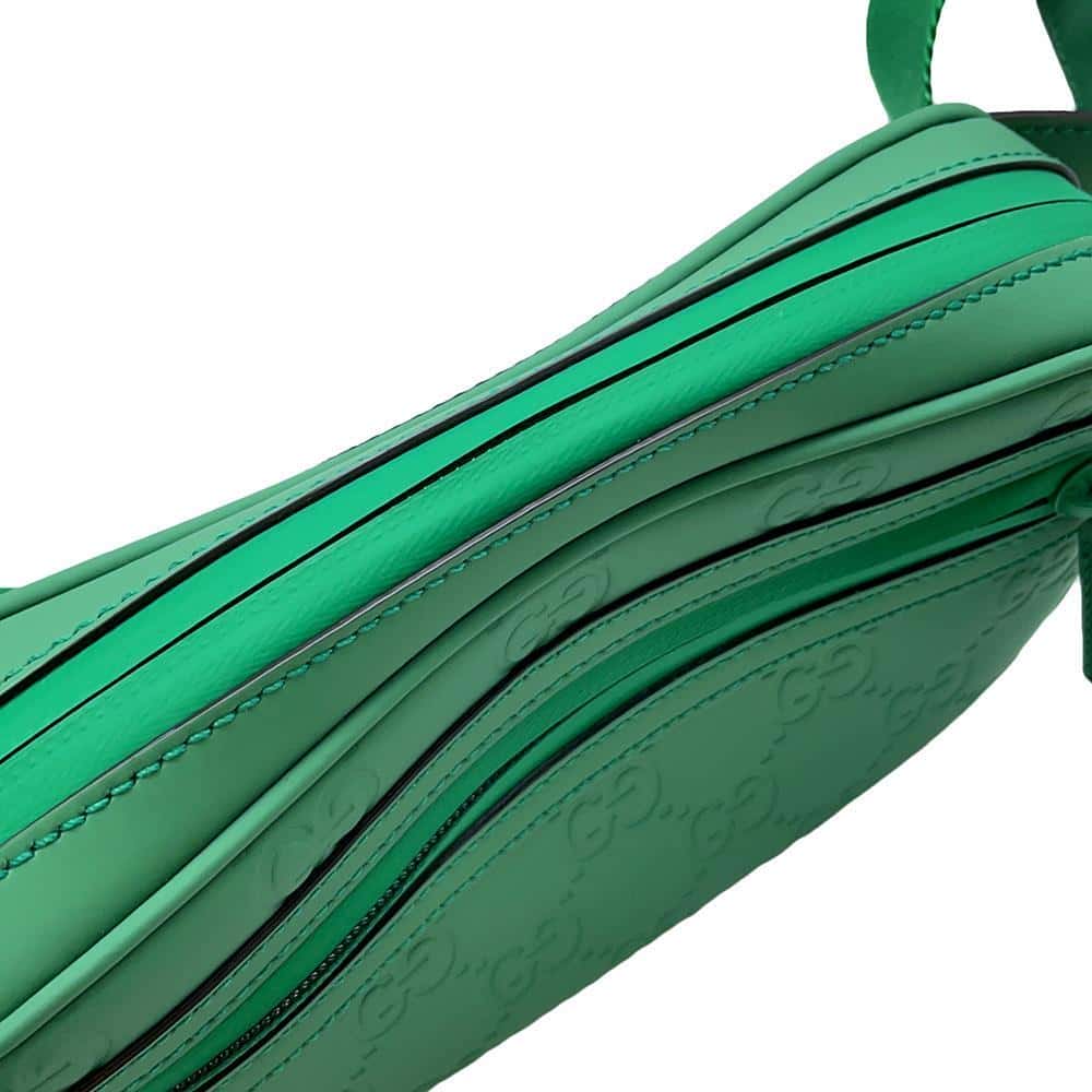 GUCCI GG rubber effect belt bag Green 771422 GG Rubber