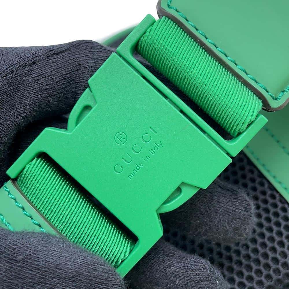 GUCCI GG rubber effect belt bag Green 771422 GG Rubber