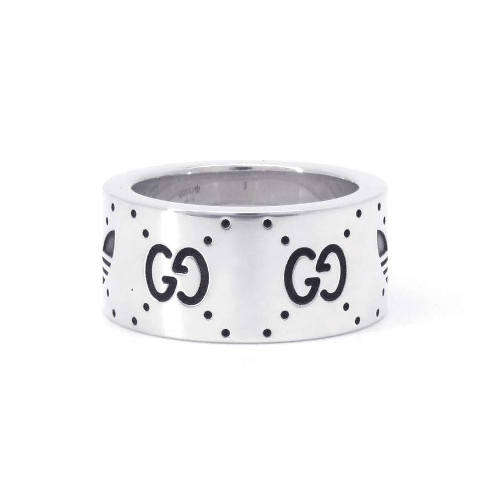 GUCCI Engraving Ring Adidas collaboration Size 9 702764 SV925