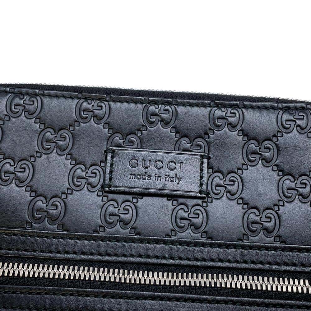 GUCCI Guccissima Messenger Bags Black 406410 Leather