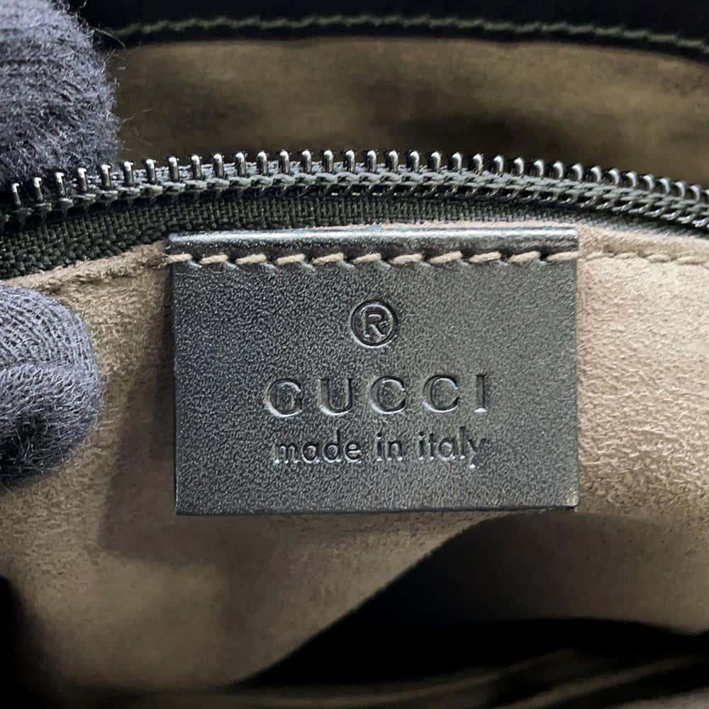 GUCCI Guccissima Messenger Bags Black 406410 Leather