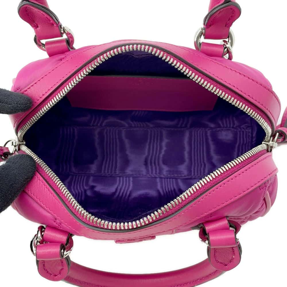 GUCCI GGMatelasse Mini Travel Bag Pink 702251 Nylon Leather