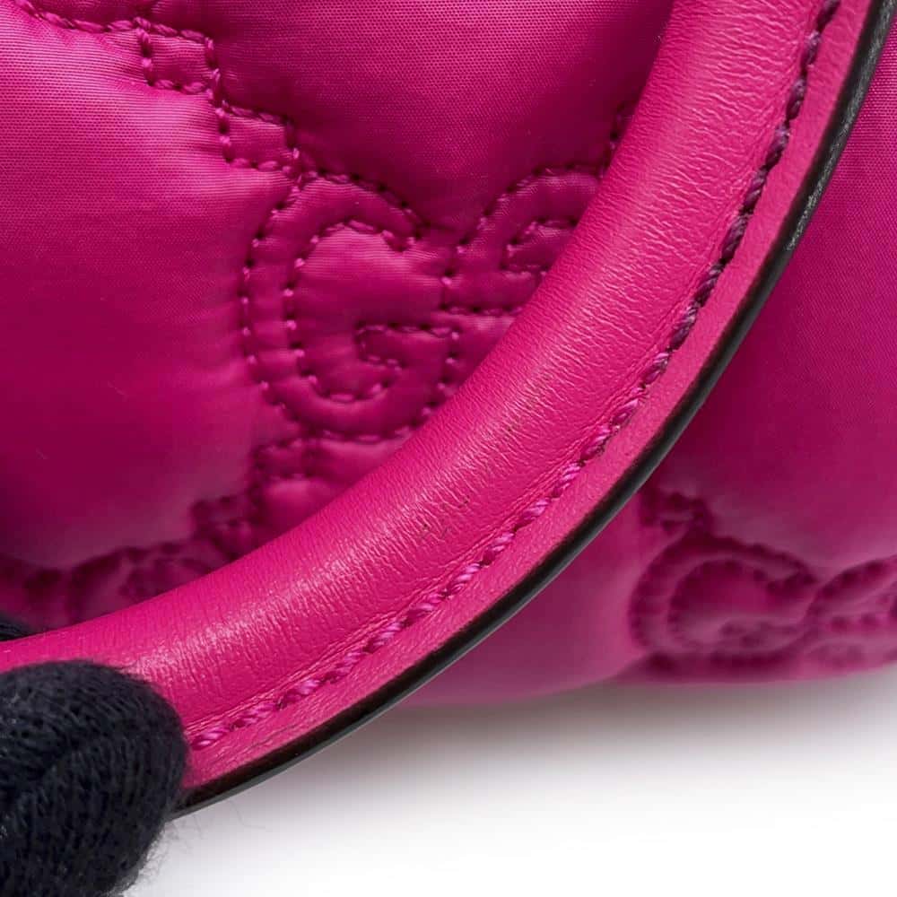 GUCCI GGMatelasse Mini Travel Bag Pink 702251 Nylon Leather