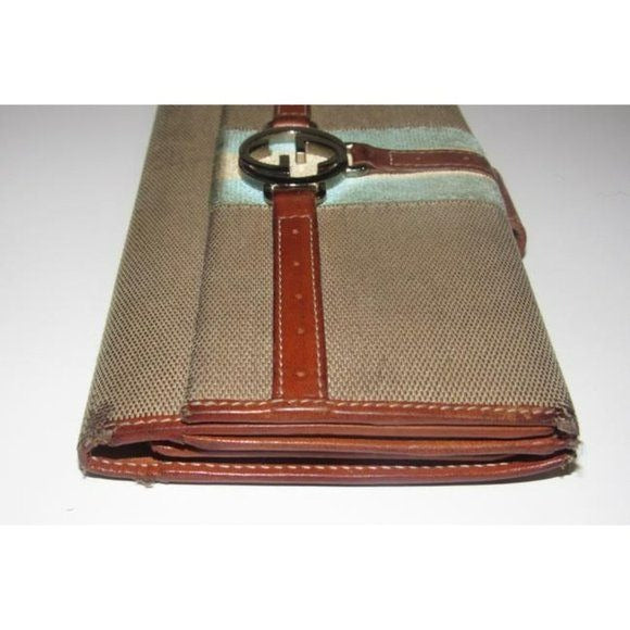Gucci RARE Web Reins Britt Blondie Khaki Canvas