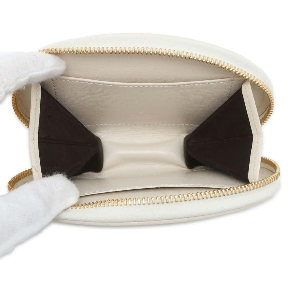 GUCCI Horsebit Coin purse White/Beige 622040 GG Supreme/Leather
